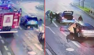 Niepokojący wypadek na DK. Jej samochód zaczął się palić na skrzyżowaniu