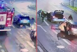 Niepokojący wypadek na DK. Jej samochód zaczął się palić na skrzyżowaniu