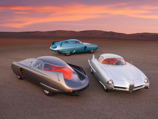 Alfa Romeo B.A.T. 5 (szary), 7 (niebieski) i 9d (srebrny)