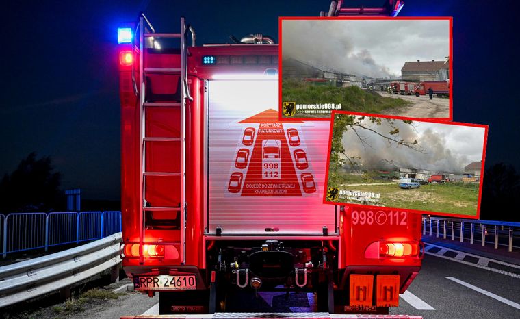 Pożar na fermie w Pomorskiem. W hali było kilkadziesiąt tysięcy kur