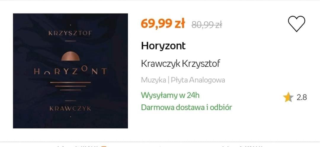 Empik podwyższa cenę po śmierci Krawczyka. Płyta artysty droższa o 100 zł