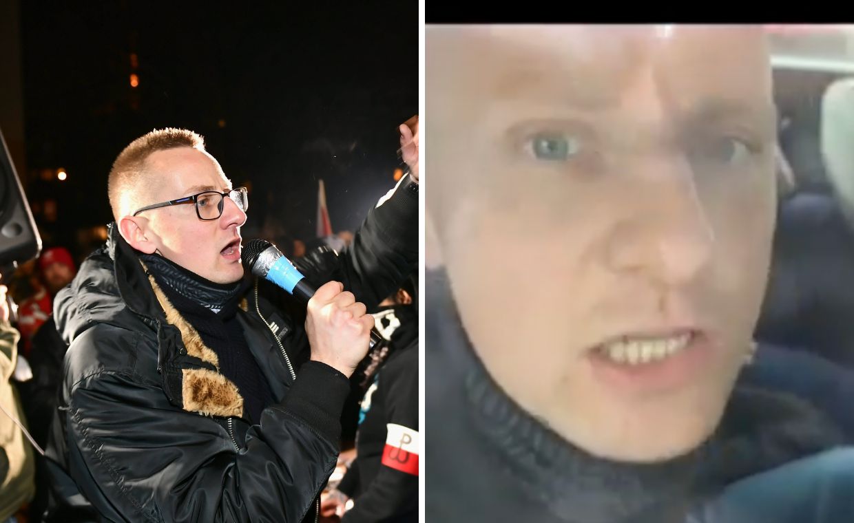 Jest nagranie z zatrzymania Międlara. Krzyczał do kolegów