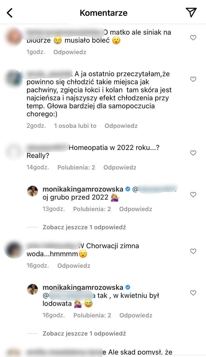 Monika Mrozowska dyskutuje z internautami o homeopatii