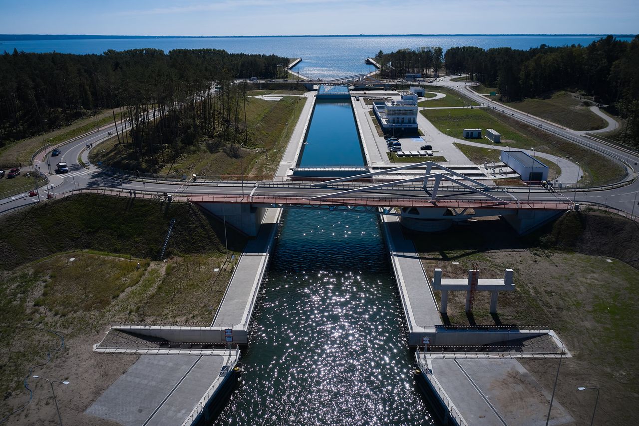 Wielkie otwarcie przekopu Mierzei Wiślanej. Inwestycja nie jest ukończona