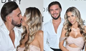 Leon Myszkowski OBCAŁOWUJE wystrojoną w suknię z dekoltem narzeczoną. Słodko? (ZDJĘCIA)