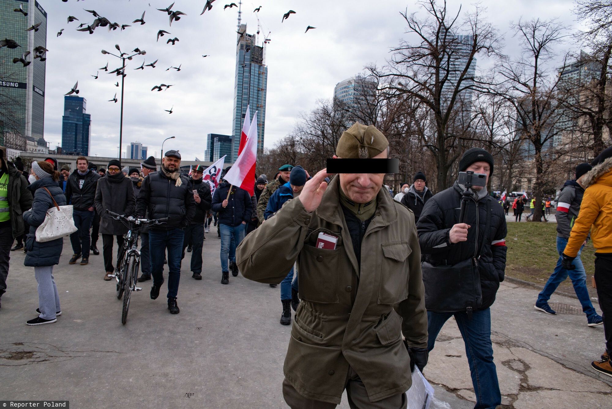 Wojciech O. 20.03.2021 r. Międzynarodowy Marsz o Wolność w Warszawie