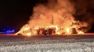 Wartkowo: Podpalili słomę. Sześć stert poszło z dymem
