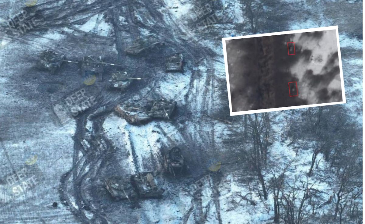 Skalę strat Rosjan pokazują zdjęcia satelitarne.