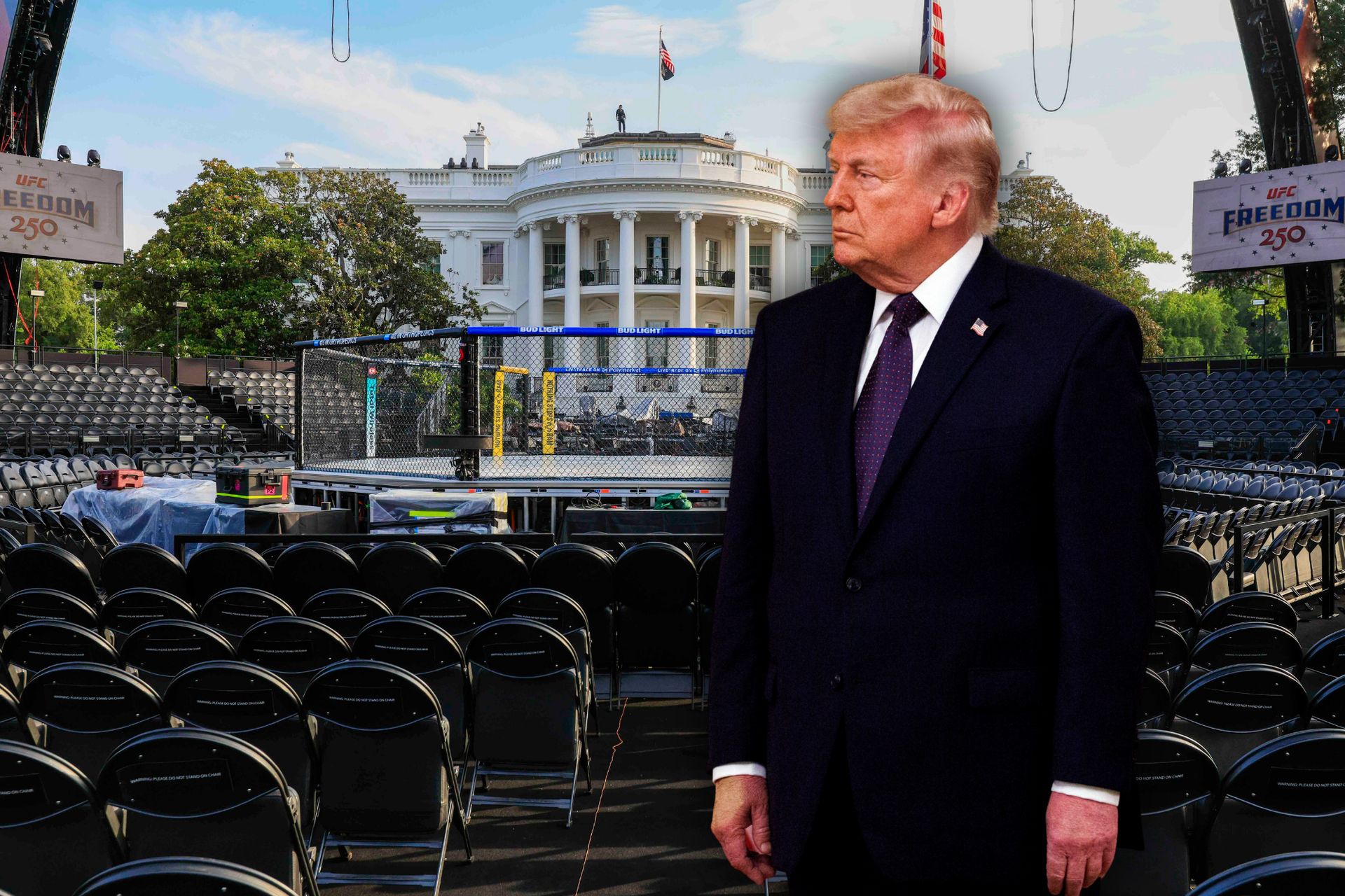 Walki w klatce przy Białym Domu. Media: Zmobilizują wyborców Trumpa