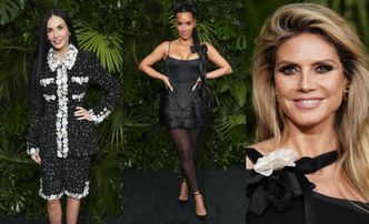 Gwiazdy emanują elegancją na przedoscarowej kolacji Chanel: Demi Moore, Kim Kardashian, Heidi Klum