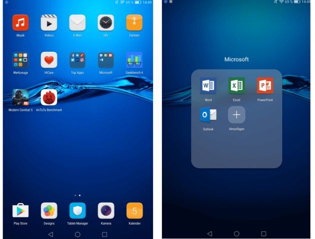 Huawei MediaPad M3 aplikacje