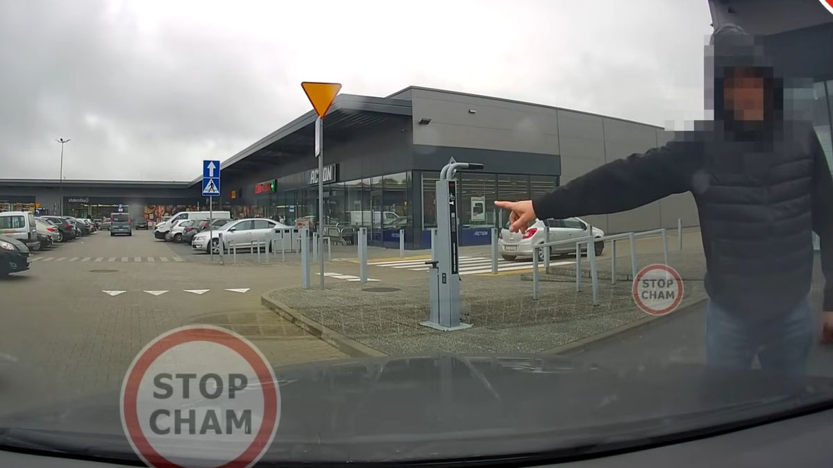 Awantura na parkingu w Sierpcu.