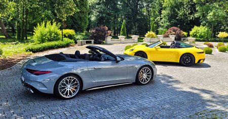 Test wideo: Porsche 911 Targa 4S vs Mercedes SL 63 AMG – cel podobny, ale drogi zupełnie inne