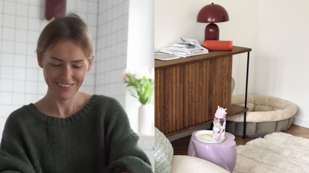 Olga Frycz uwiła sobie gniazdko w duńskim stylu: pomarańczowe kafelki, łagodne krawędzie i dużo drewna. Przytulnie?