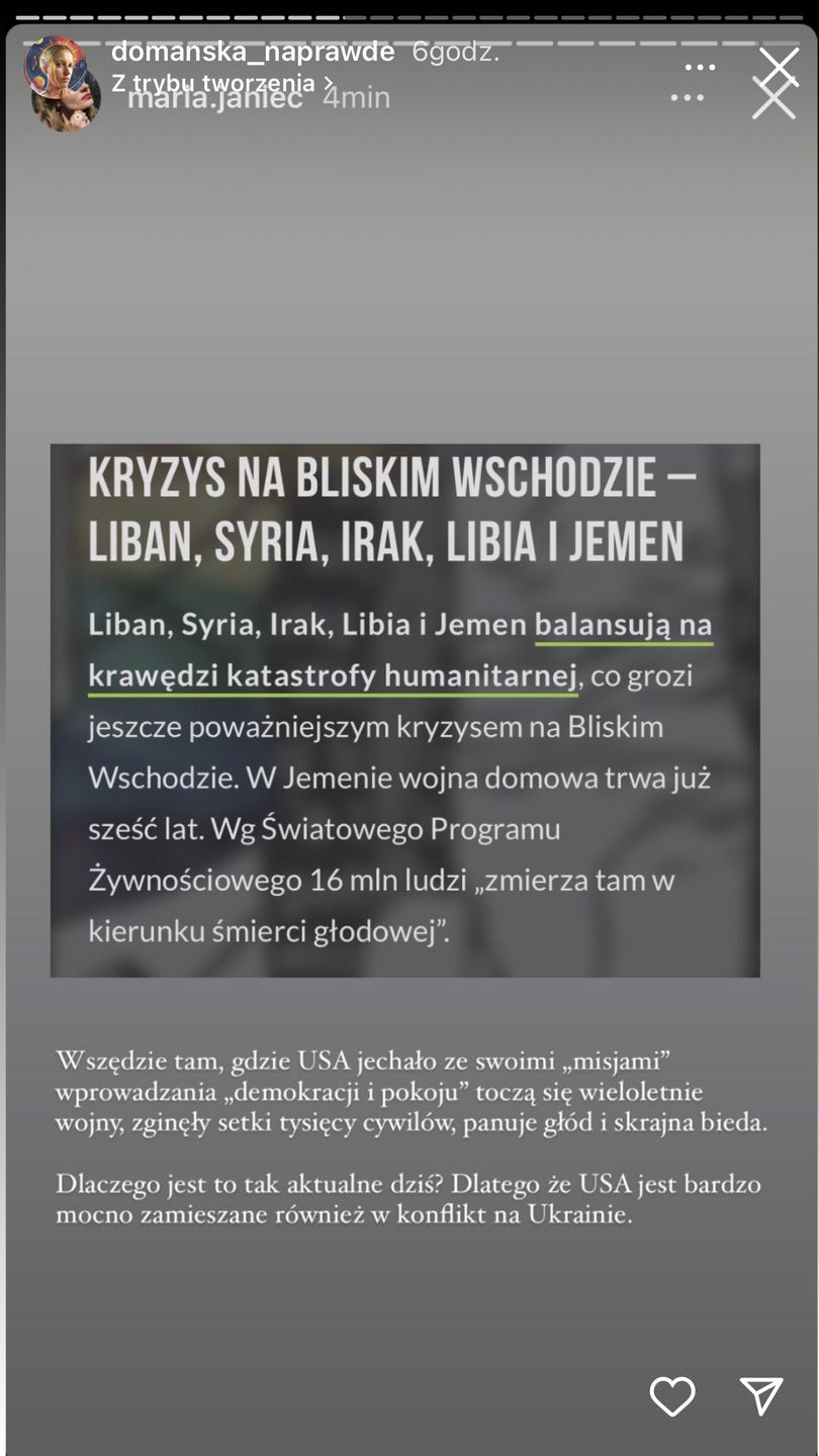 Aleksandra Domańska uderza w Amerykanów