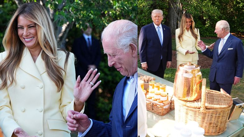 Król Karol III rozbawił Melanię Trump