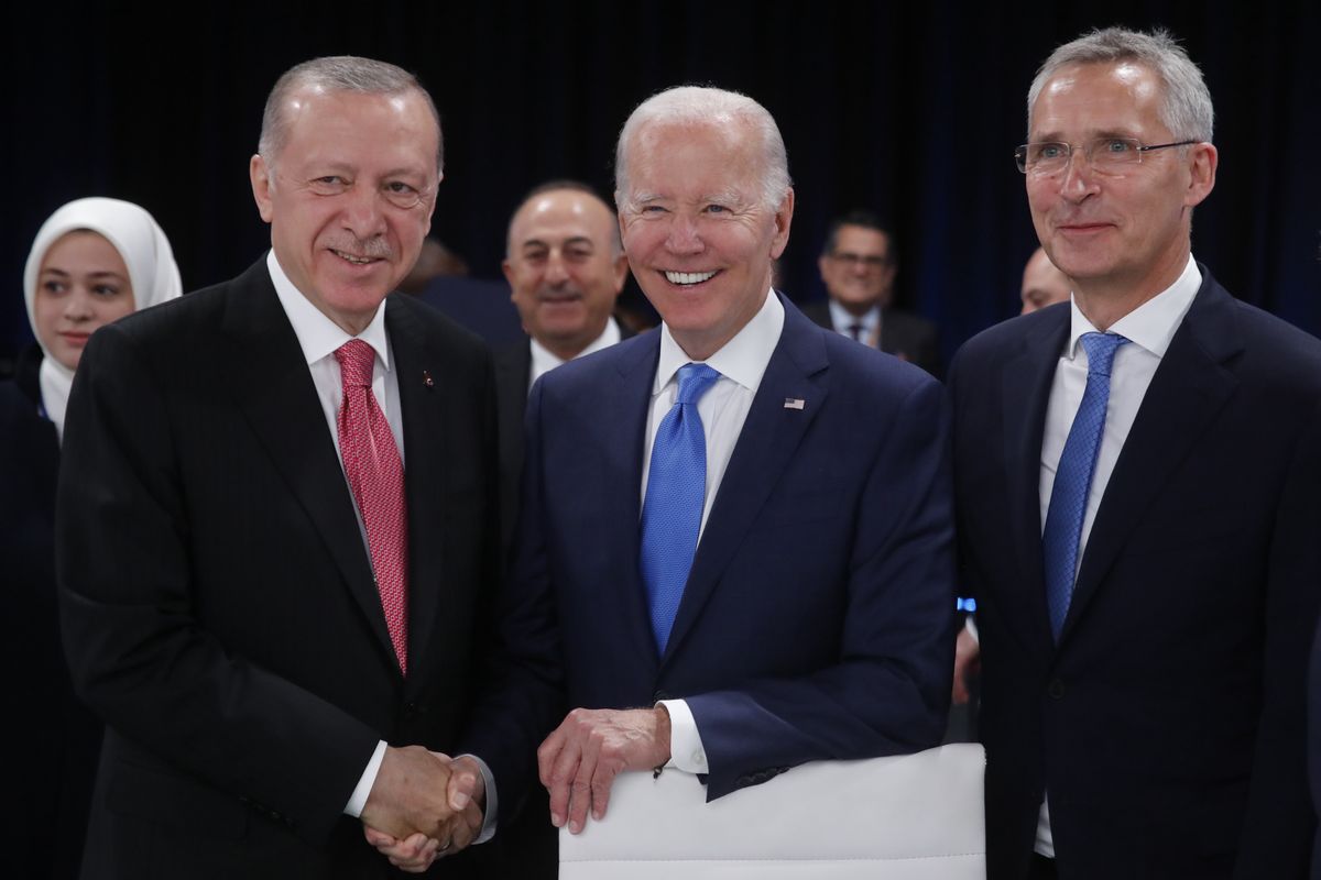 Prezydent USA Joe Biden i prezydent Turcji Recep Tayyip Erdogan