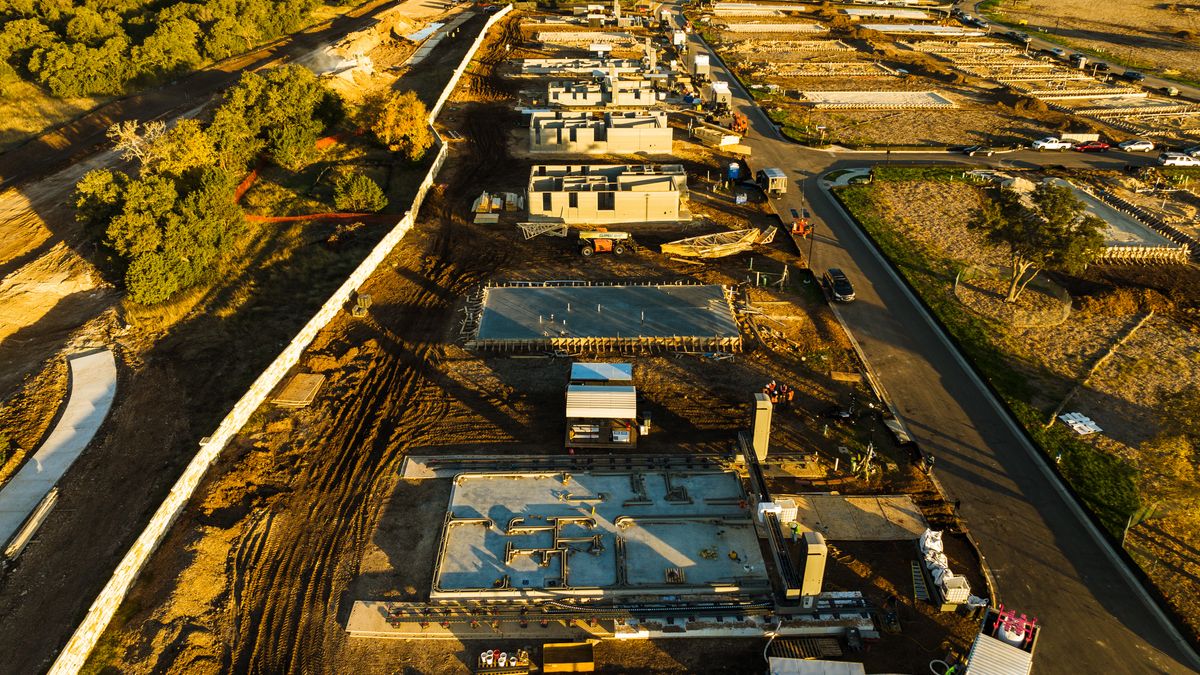 Drukowane domy w USA. Na zdj. budowa na północy Austin 