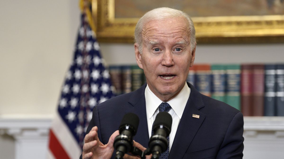 US President Joe Biden delivers remarks after striking a bipartisan deal on the debt ceiling, in the Roosevelt Room of the White House in Washington, DC, USA, 28 May 2023. EPA/Yuri Gripas / POOL Dostawca: PAP/EPA.