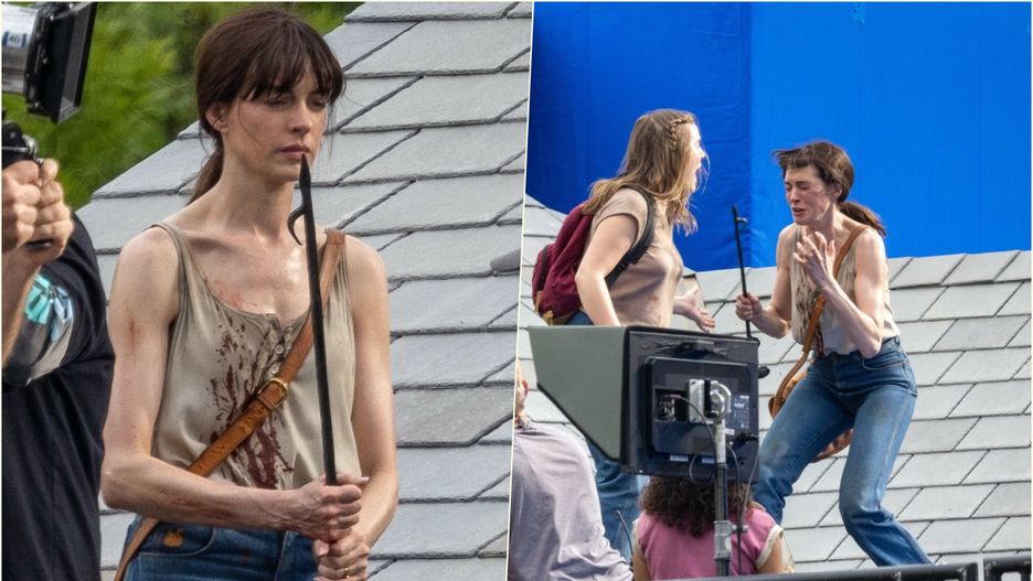 Anne Hathaway na planie "Flowervale Street"