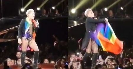 P!nk założyła na koncercie TĘCZOWĄ FLAGĘ!