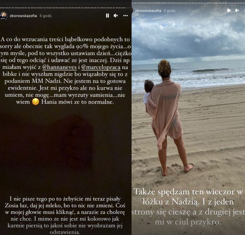 Zofia Zborowska żali się, że nie potrafi wyjść na imprezę