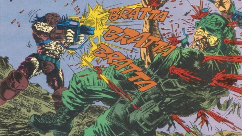 Kadr z "Grubej zwierzyny", scen. John Arcudi, rys. Evan Dorkin