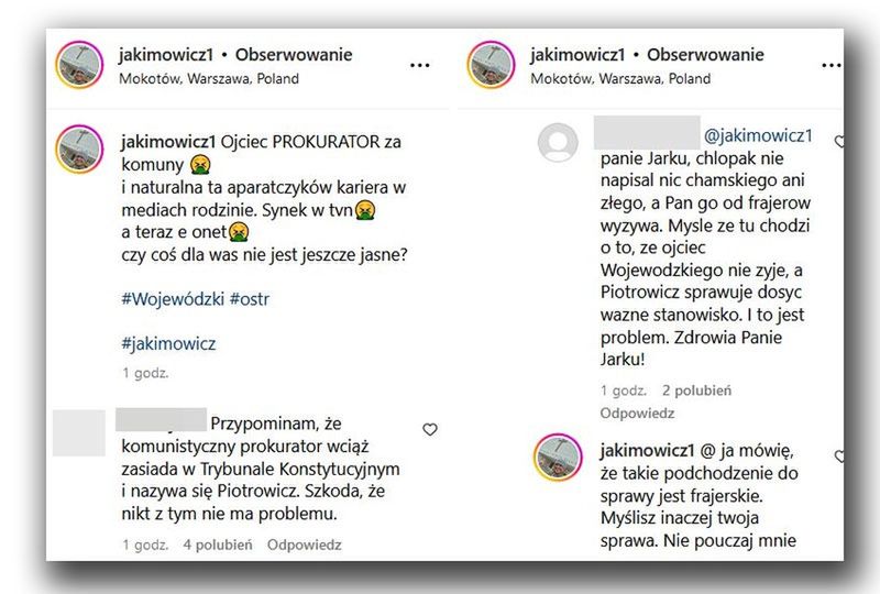 Jakimowicz często wchodzi w "dyskusje" z internautami