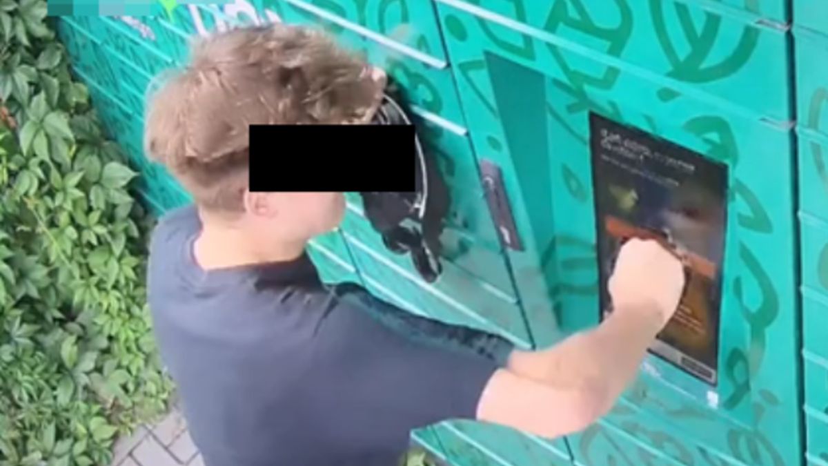 18-latek z Lublina zniszczył automat paczkowy.