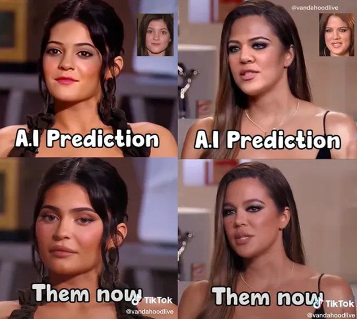 AI-generated photos of the Kardashians