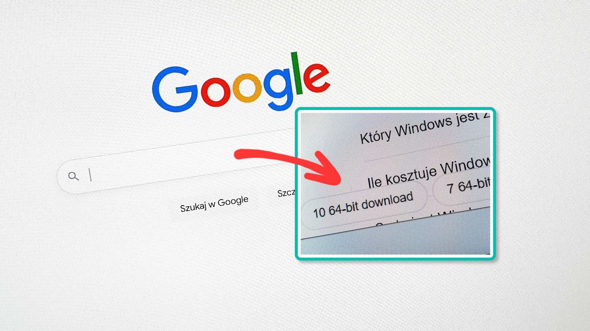 Google wyświetla podpowiedzi fraz na desktopie