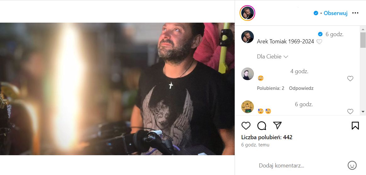 Arkadiusz Tomiak był niezwykle utalentowanym operatorem filmowym