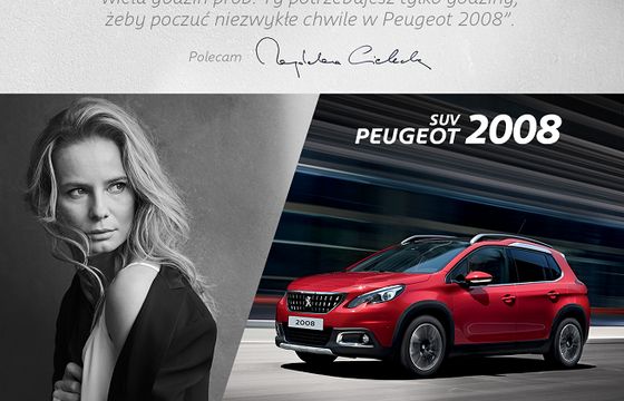 Magdalena Cielecka w kampanii Peugeota 208 i SUV 2008