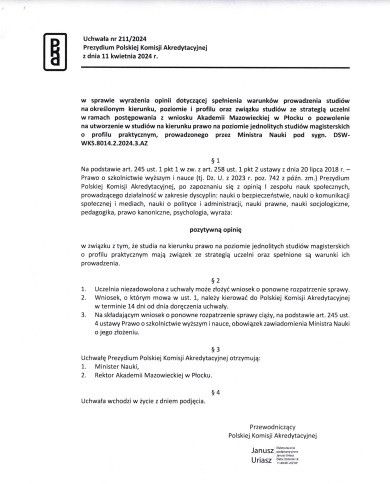 Rekrutacja na prawo w Akademii Mazowieckiej w Płocku już w czerwcu!