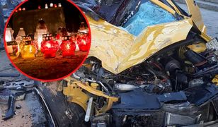 Znicze i kwiaty. Tak wygląda miejsce wypadku w Krakowie