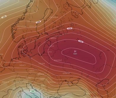Pogoda. Silny wyż nad Europą. Na niebie całkowity brak zachmurzenia