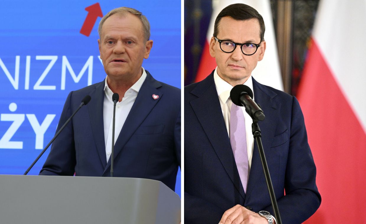 Tusk stał i oskarżał. Natychmiastowa reakcja Morawieckiego