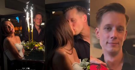 Michał Mikołajczak uczcił 40. urodziny w celebryckim gronie. Edyta Zając skradła show, obdarowując jubilata NAMIĘTNYM BUZIAKIEM (ZDJĘCIA)