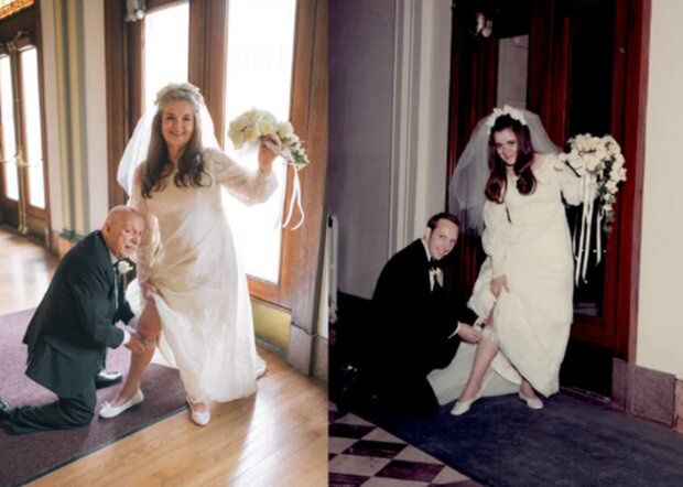 Małeństwo powtórzyło sesję sprzed pół wieku