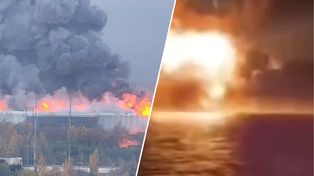 Drony zaatakowały Petersburg. Miasto spowite czarnym dymem