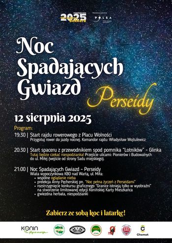 Konin: Noc Spadających Gwiazd. Rajd, prelekcja i wspólne oglądanie nieba