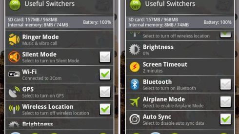 Useful Switchers – ustawienia Androida w jednym miejscu 1