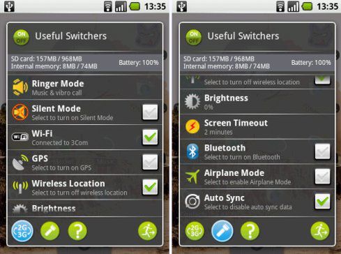 Useful Switchers – ustawienia Androida w jednym miejscu