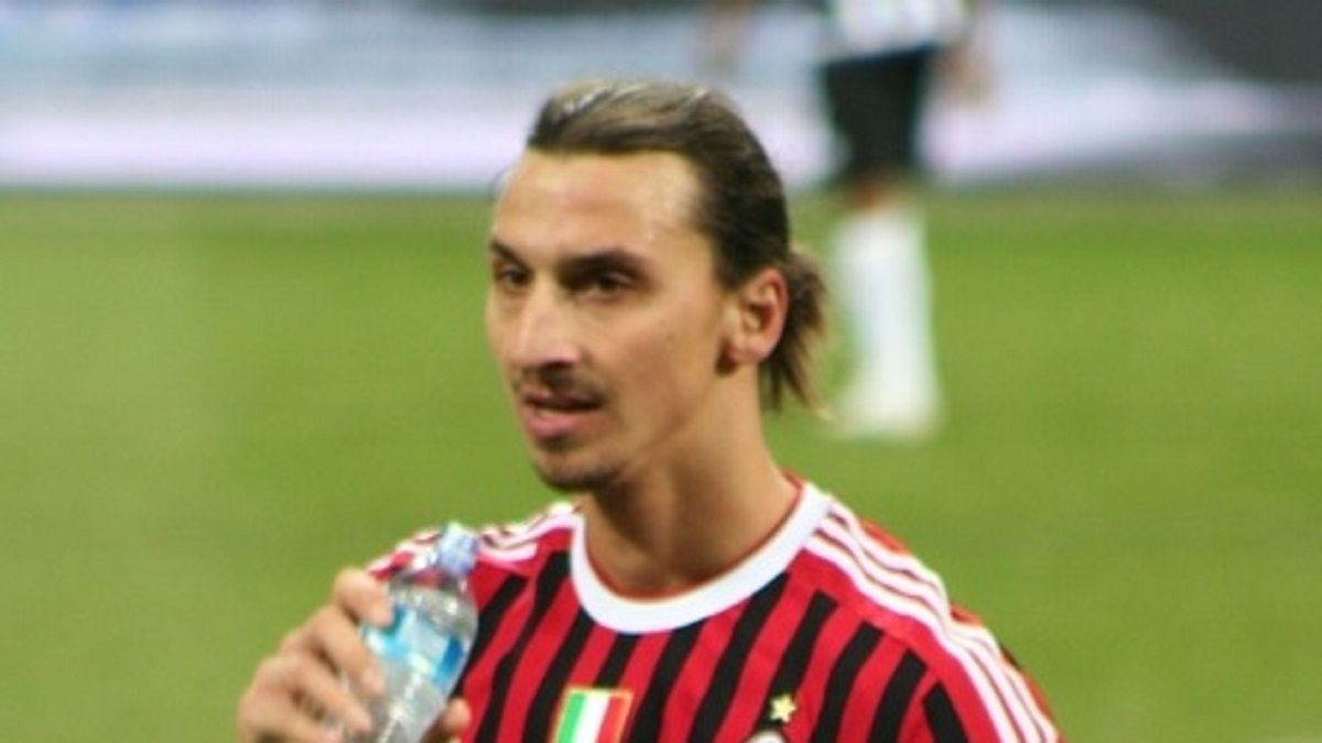 Zlatan Ibrahimović w barwach obecnego klubu Milanu