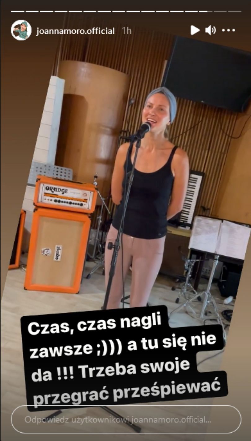 Joanna Moro szlifuje wokal przed kolejnym występem