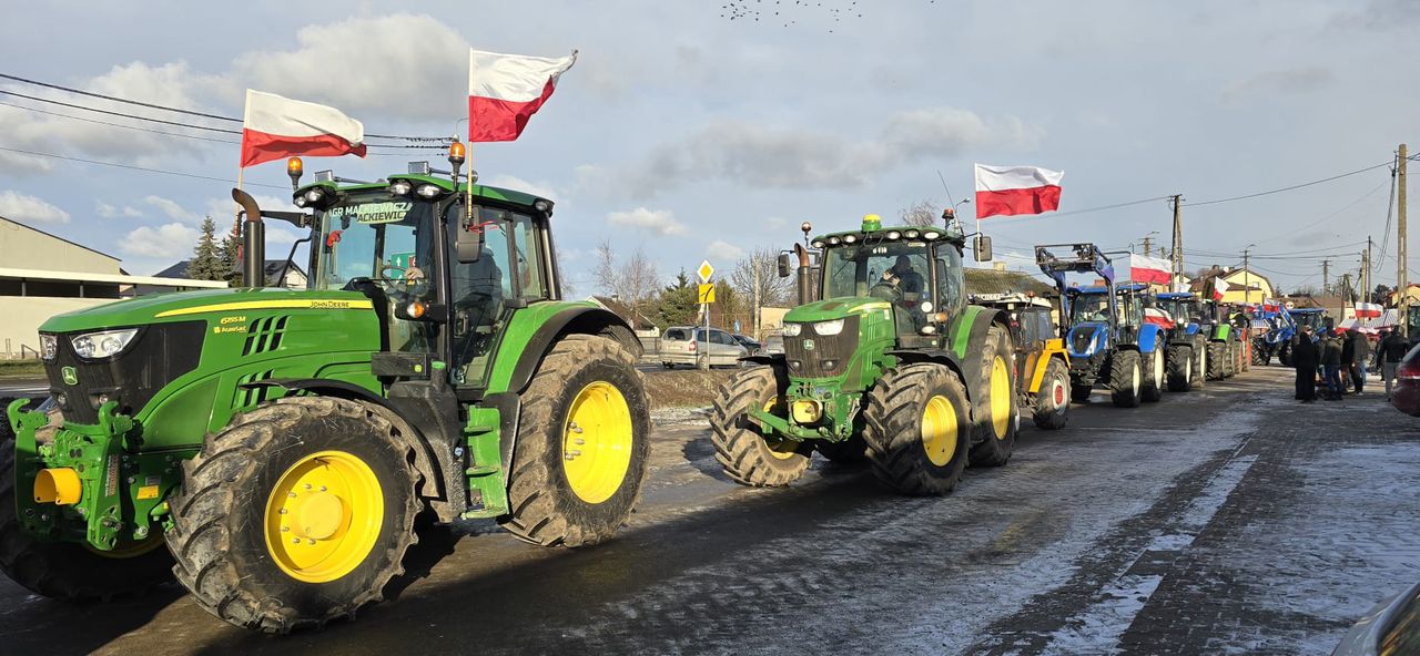 Protest rolników w Bielsku 