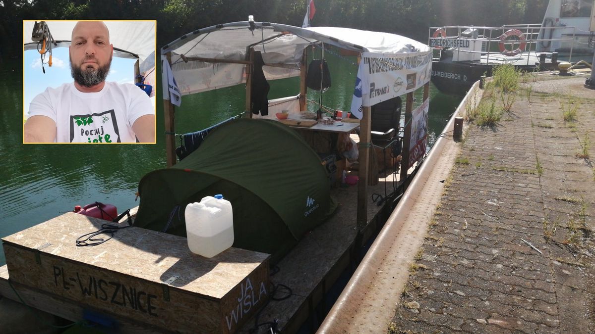 Andrzej Łagowski i jego tratwa