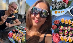 Marcelina Ziętek nadaje prosto z RANDKI z blondwłosym Piotrem Żyłą. Pojedli sushi i delektowali się słoneczną aurą. Fajnie? (ZDJĘCIA)