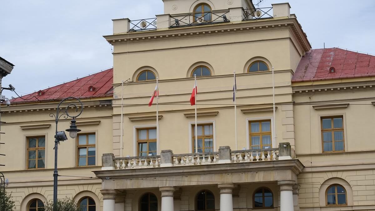 Balkon budynku Ratusza w Lublinie