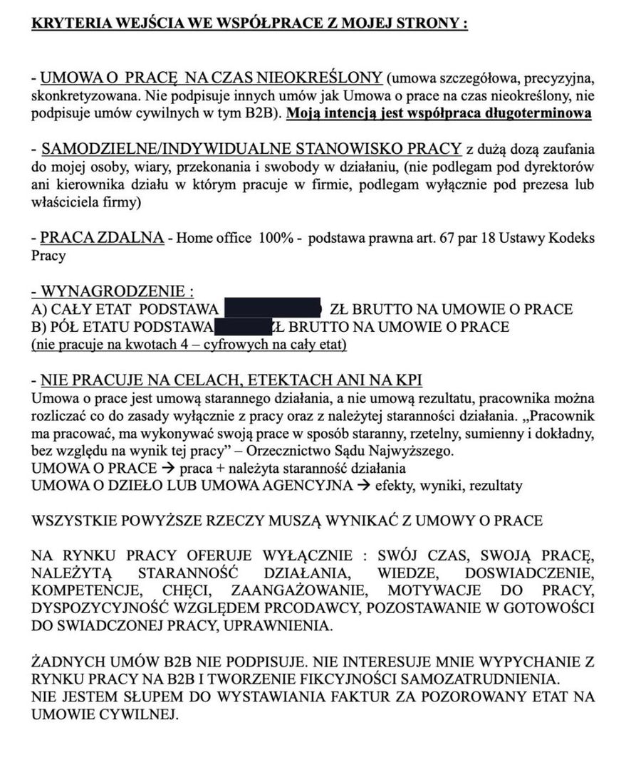 Minimum 5-cyfrowa wypłata i praca zdalna. Szokujące CV z wymaganiami z kosmosu?